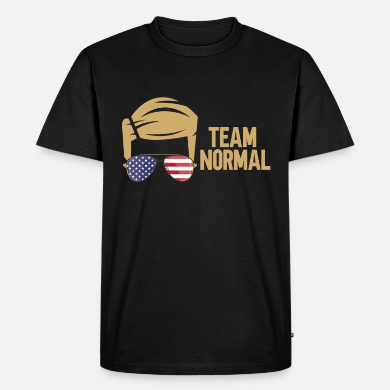 Team Normal - Männer Premium Bio T-Shirt - Schwarz