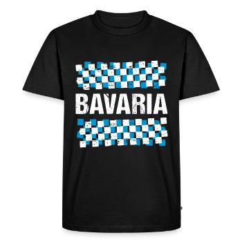 Bavière Drapeau bavarois Bavière - T-shirt Premium bio Homme - noir - Devant - Nico (187cm)