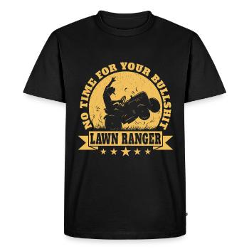 Funny Lawn Tractor Ride-on Mower Lawn Gifts - Men's Premium Organic T-Shirt - black - Front - Nico (187cm)
