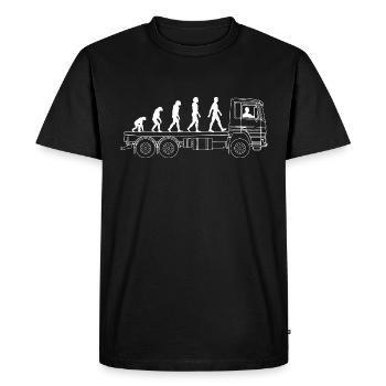 Truck driver Truck driver Truck driver Evolution - Men's Premium Organic T-Shirt - black - Front - Nico (187cm)