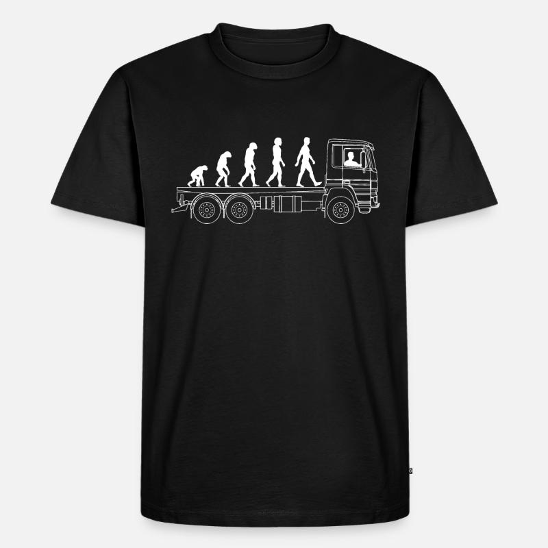 Camion routier evolution - T-shirt Premium bio Homme - noir