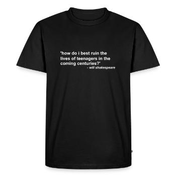 ruine - shakespeare - T-shirt Premium bio Homme - noir - Devant - Nico (187cm)