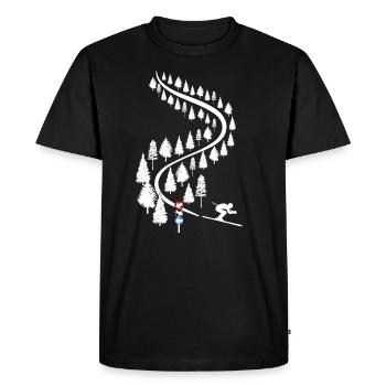 Ski, ski dans la neige. Apres Ski SkiEr - T-shirt Premium bio Homme - noir - Devant - Nico (187cm)