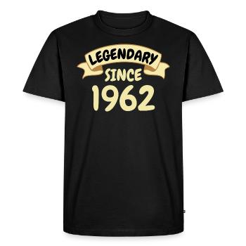 Cadeau de 61e anniversaire Légendaire depuis 1962 - T-shirt Premium bio Homme - noir - Devant - Nico (187cm)