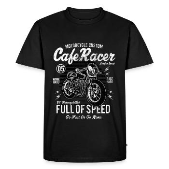 CAFE RACER BIKE - Conception moto vintage shirt - T-shirt Premium bio Homme - noir - Devant - Nico (187cm)