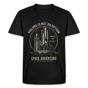 SPACE ADVENTURE - Space Shuttle Shirt Geschenk - Männer Premium Bio T-Shirt - Schwarz - Vorne - Nico (187cm)