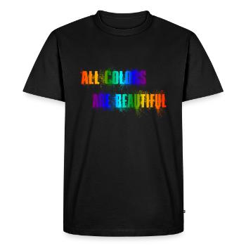 Toutes les couleurs sont belles - acab - T-shirt Premium bio Homme - noir - Devant - Nico (187cm)
