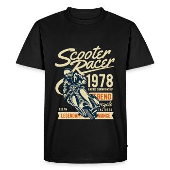 1978 ROLLER RACER - Moped Motorroller Shirt Motiv - Männer Premium Bio T-Shirt - Schwarz - Vorne - Nico (187cm)