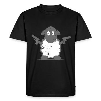 Sheep - Men's Premium Organic T-Shirt - black - Front - Nico (187cm)