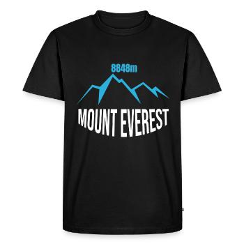 Carte de l’affiche du mont Everest La plus haute montagne du monde - T-shirt Premium bio Homme - noir - Devant - Nico (187cm)