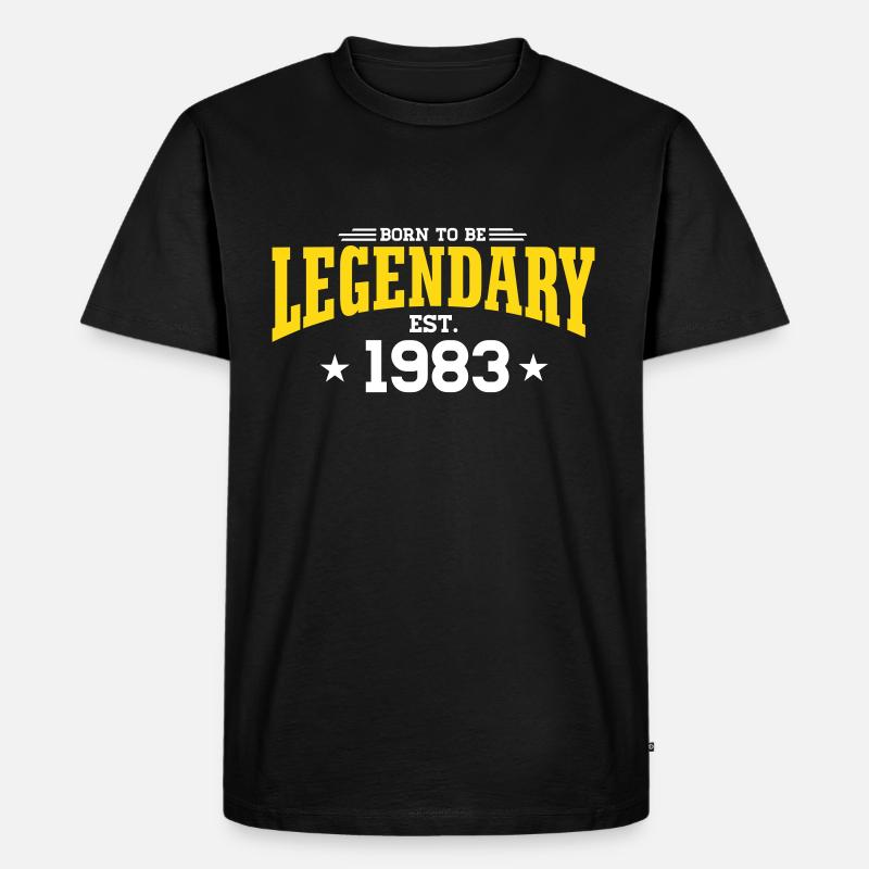 1983_01 - Männer Premium Bio T-Shirt - Schwarz