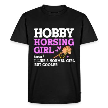 Hobby Cheval Hobby Horsing Hobbyhorsing - T-shirt Premium bio Homme - noir - Devant - Nico (187cm)