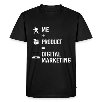 Marketing Manager - Men's Premium Organic T-Shirt - black - Front - Nico (187cm)