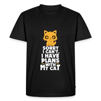 Cat gift for cat lovers - Men's Premium Organic T-Shirt - black - Front - Nico (187cm)