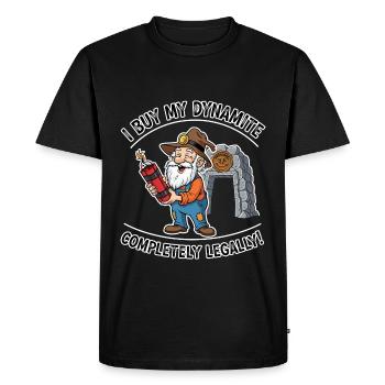 Dynamite Miner ! - T-shirt Premium bio Homme - noir - Devant - Nico (187cm)