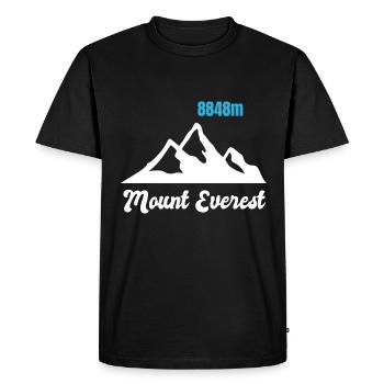 Carte de l’affiche du mont Everest La plus haute montagne du monde - T-shirt Premium bio Homme - noir - Devant - Nico (187cm)