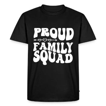 La fière escouade familiale - T-shirt Premium bio Homme - noir - Devant - Nico (187cm)