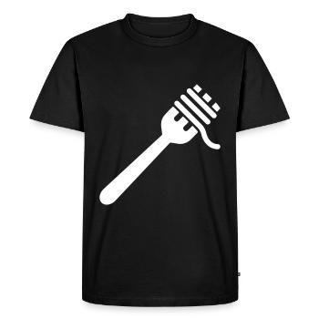 Symbole spaghetti - T-shirt Premium bio Homme - noir - Devant - Nico (187cm)