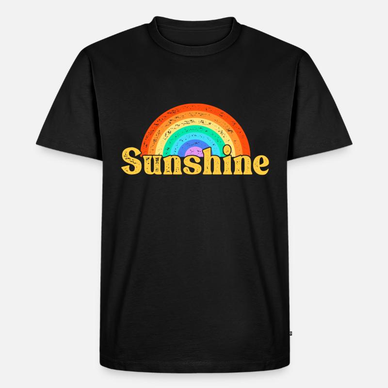 Sunshine Retro - Männer Premium Bio T-Shirt - Schwarz