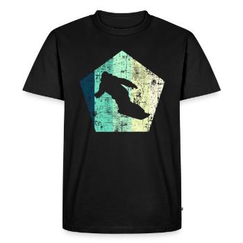 Surf des neiges - T-shirt Premium bio Homme - noir - Devant - Nico (187cm)