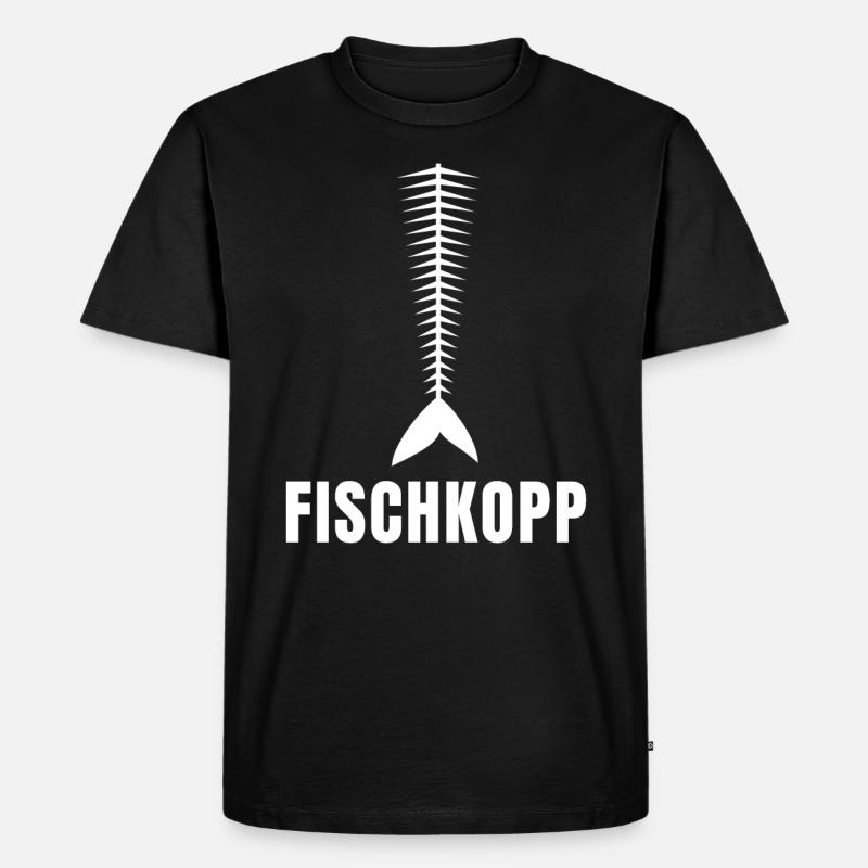 Fischkopp - Männer Premium Bio T-Shirt - Schwarz