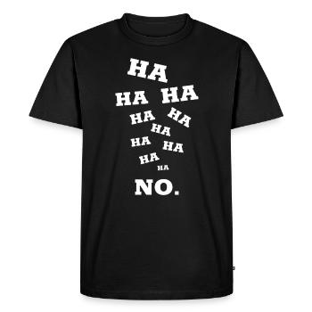 Paroles drôles et sarcastiques - T-shirt Premium bio Homme - noir - Devant - Nico (187cm)