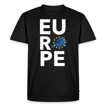 Europe EU Carte des étoiles - T-shirt Premium bio Homme - noir - Devant - Nico (187cm)
