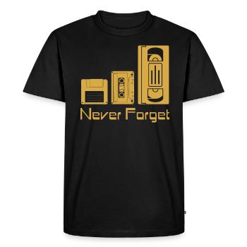 N'oubliez jamais la cartouche de disque VHS de disque - T-shirt Premium bio Homme - noir - Devant - Nico (187cm)