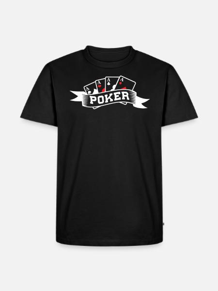 Poker playing cards aces - Men's Premium Organic T-Shirt - black