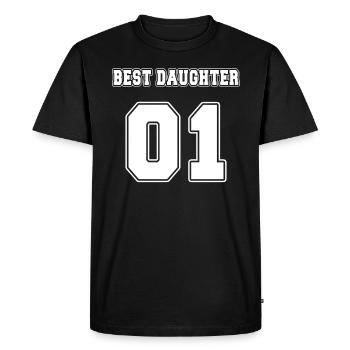 Meilleure fille 01 partenaire fille - T-shirt Premium bio Homme - noir - Devant - Nico (187cm)