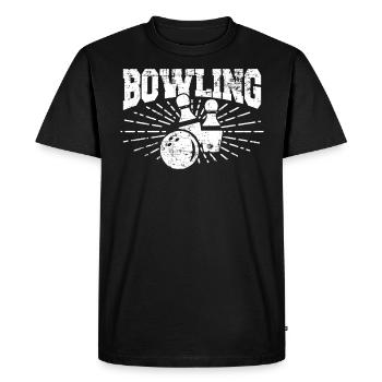 Boule de bowling bowling bowling - T-shirt Premium bio Homme - noir - Devant - Nico (187cm)