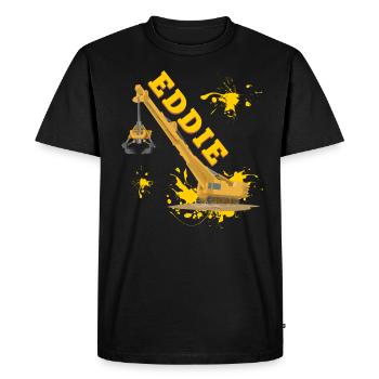 Eddie shovel crane excavator - Men's Premium Organic T-Shirt - black - Front - Nico (187cm)