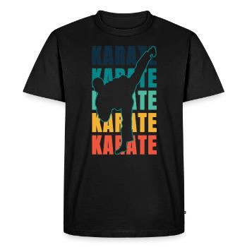 Karate Karate Karate Karate Karate - Men's Premium Organic T-Shirt - black - Front - Nico (187cm)