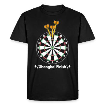 Shanghai Finish Darts Dartboard - Men's Premium Organic T-Shirt - black - Front - Nico (187cm)