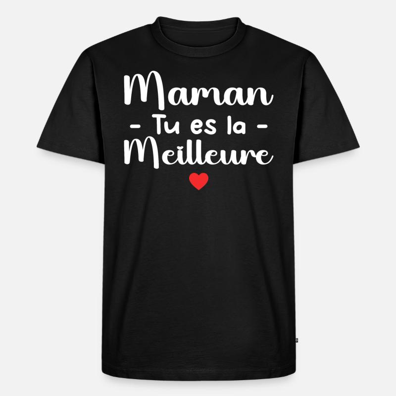 Mama, du bist die Beste - Männer Premium Bio T-Shirt - Schwarz