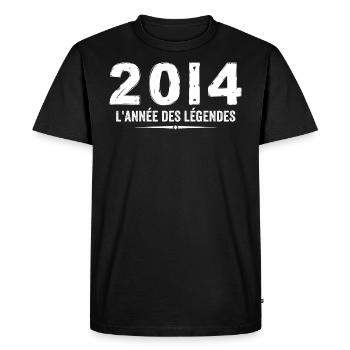 2014 Year of the Legend - 2014 Anniversary Gift - Men's Premium Organic T-Shirt - black - Front - Nico (187cm)