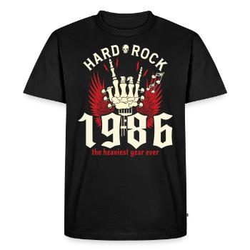 40 Ans Rockeur 40eme Anniversaire 1986 - T-shirt Premium bio Homme - noir - Devant - Nico (187cm)