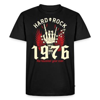 50 Ans Rockeur 50eme Anniversaire 1976 - T-shirt Premium bio Homme - noir - Devant - Nico (187cm)