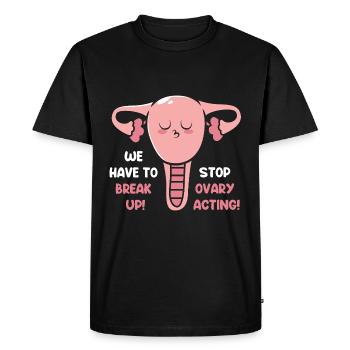 Hysterectomy uterus uterus ovary - Men's Premium Organic T-Shirt - black - Front - Nico (187cm)