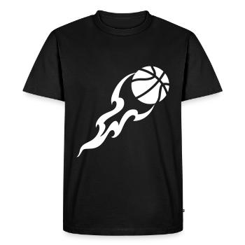Basketball flame - Men's Premium Organic T-Shirt - black - Front - Nico (187cm)
