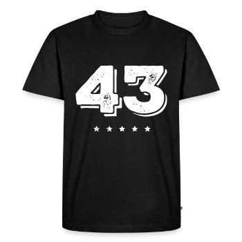 Maillot numéro 43 - T-shirt Premium bio Homme - noir - Devant - Nico (187cm)