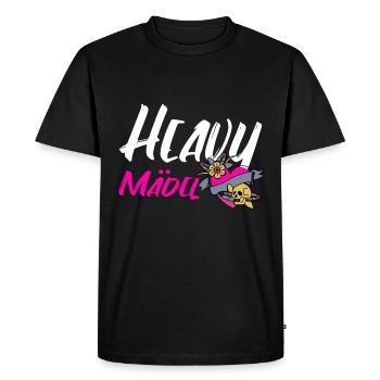 Heavy Mädel Heavy Mädl Heavy Metal Metalfan Rocker - Männer Premium Bio T-Shirt - Schwarz - Vorne - Nico (187cm)