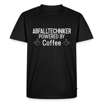 Technicien des déchets alimenté par le café - T-shirt Premium bio Homme - noir - Devant - Nico (187cm)