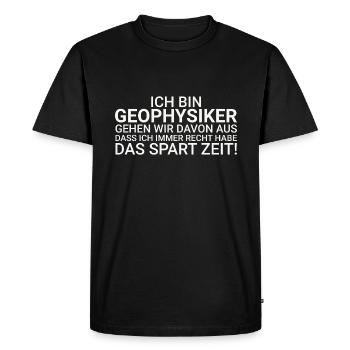 Geophysicists Save time Geophysics - Men's Premium Organic T-Shirt - black - Front - Nico (187cm)