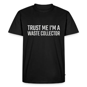 Waste collector Trust me - Men's Premium Organic T-Shirt - black - Front - Nico (187cm)