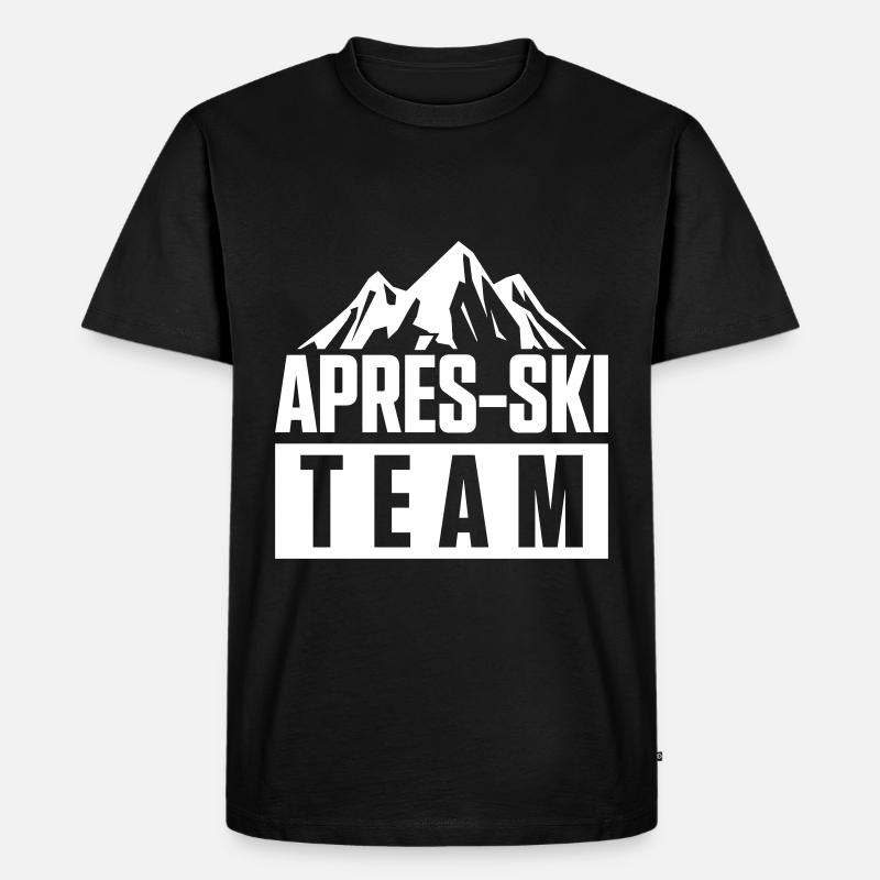 apres ski team - Männer Premium Bio T-Shirt - Schwarz