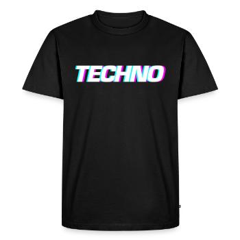 Techno Festival Design - Men's Premium Organic T-Shirt - black - Front - Nico (187cm)