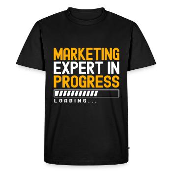 Marketing Manager Expert - Men's Premium Organic T-Shirt - black - Front - Nico (187cm)