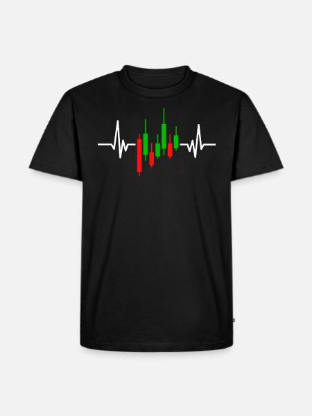 Forex Trading Heartbeat - Men's Premium Organic T-Shirt - black