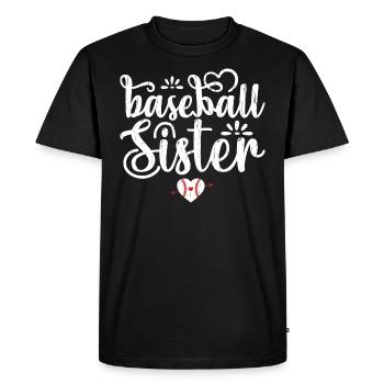 Baseball Sister Baseball Baseball Sister - T-shirt Premium bio Homme - noir - Devant - Nico (187cm)
